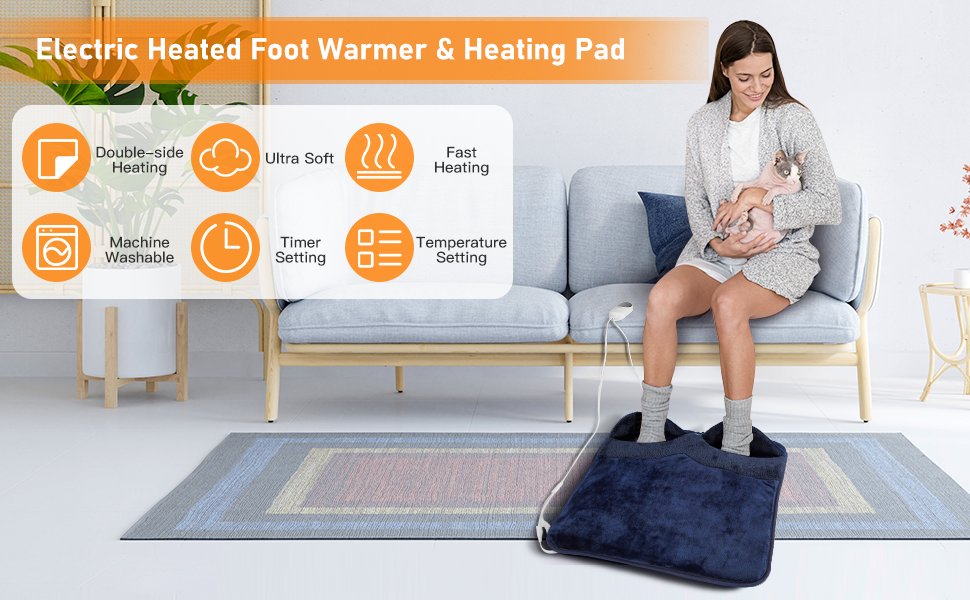 Electric Heated Foot Warmers for Men and Women Foot Heating