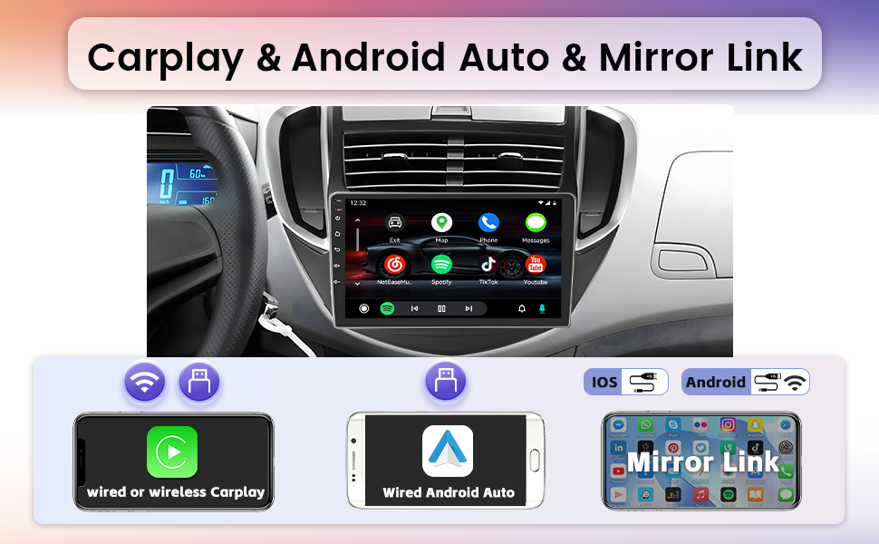Hikity Android Car Stereo for Chevrolet Chevy Trax 20142016 Radio 2+64GB 9 Inch