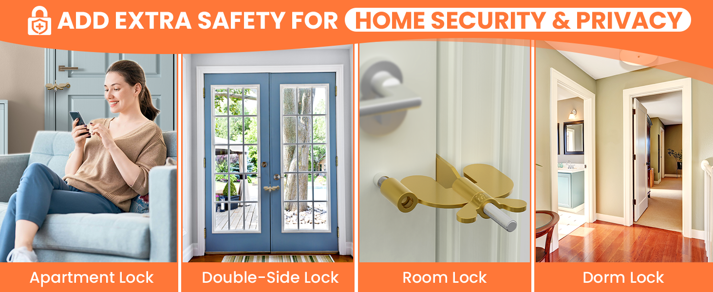 Portable Door Lock Home Security Hotel Door Locks for Travelers