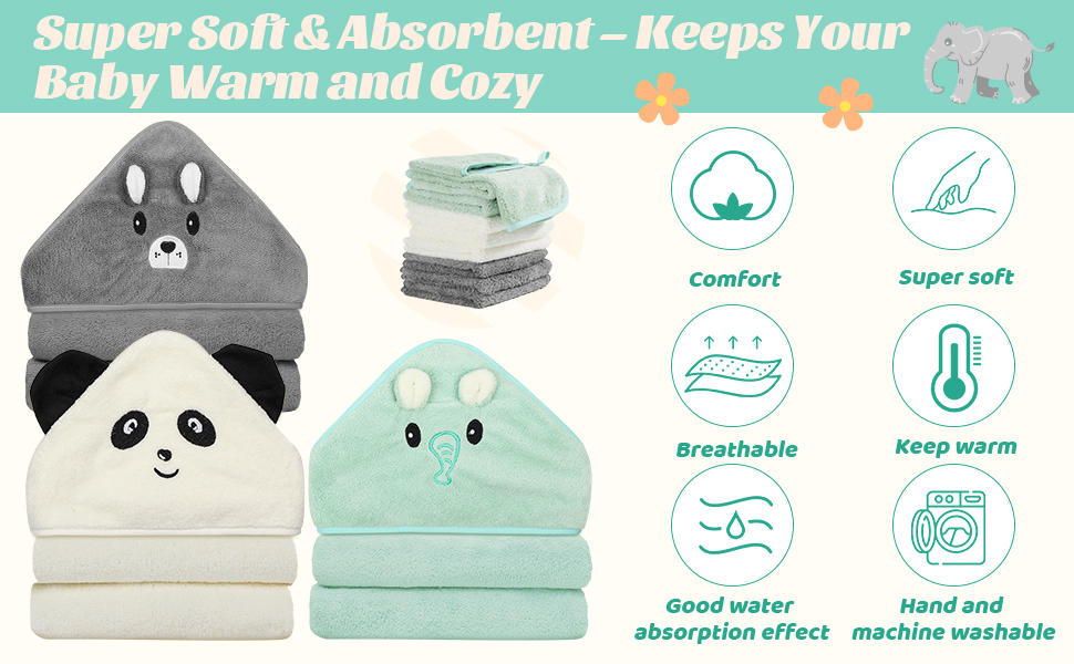 These hooded towels combine practicality and fun, being softer than a lullaby and cozier than a fort