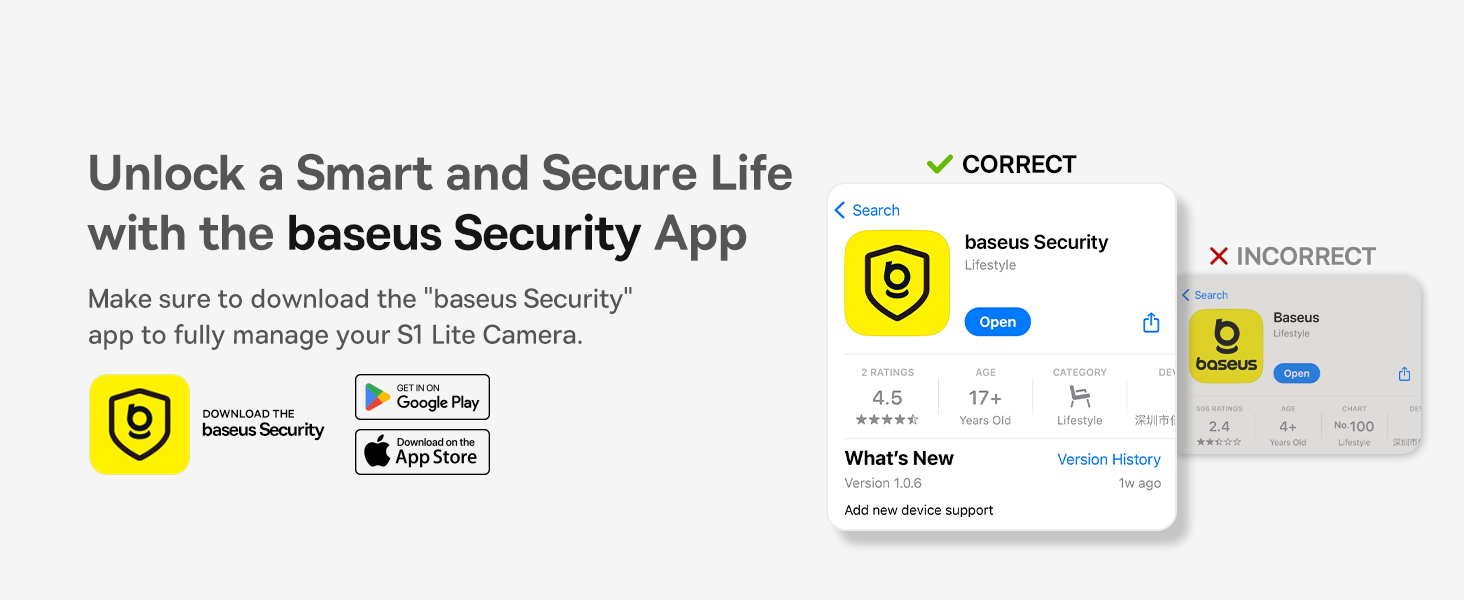 Baseus Solar Security Cameras Wireless Outdoor S1 Lite, 2K QHD Solocam outdoor security camera