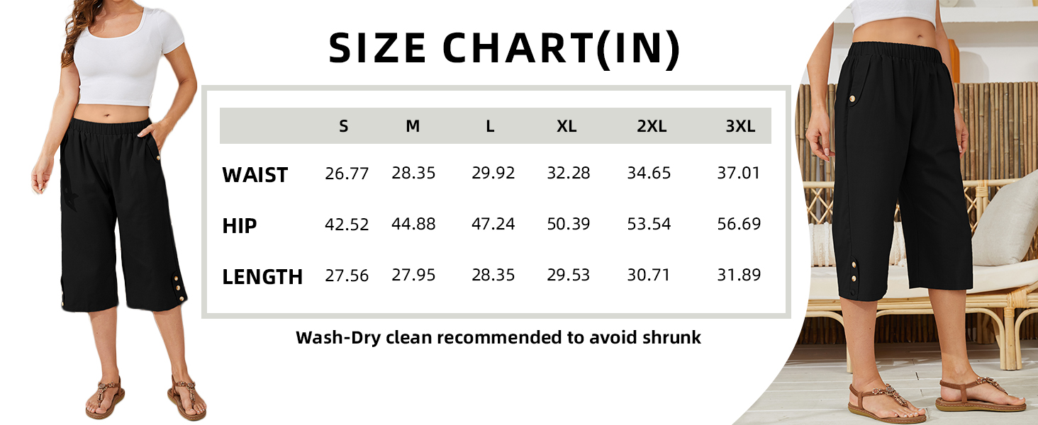 women casual capri pants