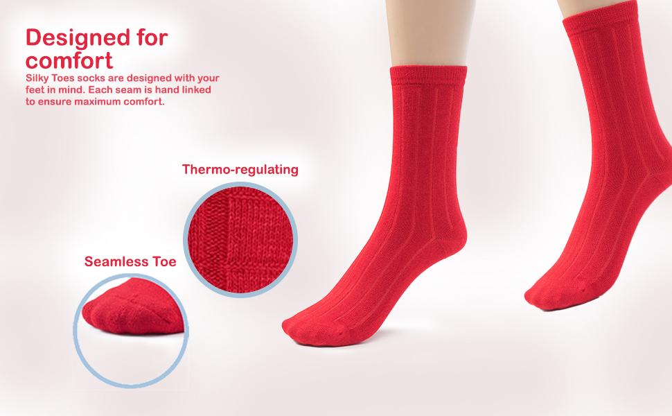 Comfy dress socks seamless toe comfortable women men kids girls boys cushioned reinforced heel toe