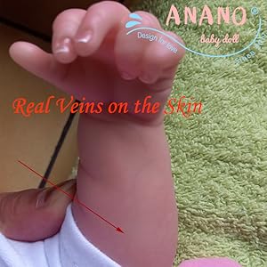 real veins on the arms 20 inch doll vinyl reborn doll lifelike newborn baby doll