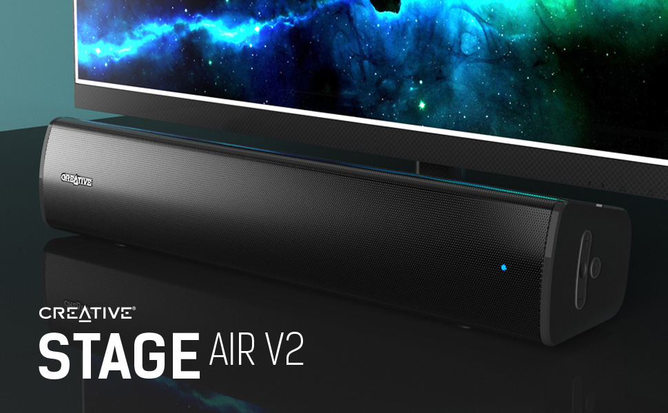 CREATIVE STAGE AIR IS-616 ブラックサウンドバー Creative Stage Air - パソコンやテレビ、スマートフォンなど