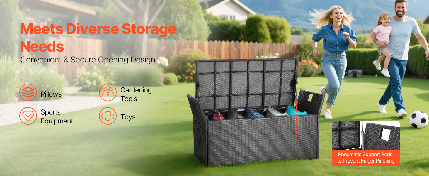 rattan storage bench