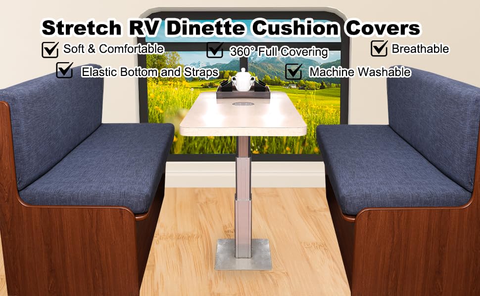 EcoAncheng RV Cushion Covers Stretch Camper Car