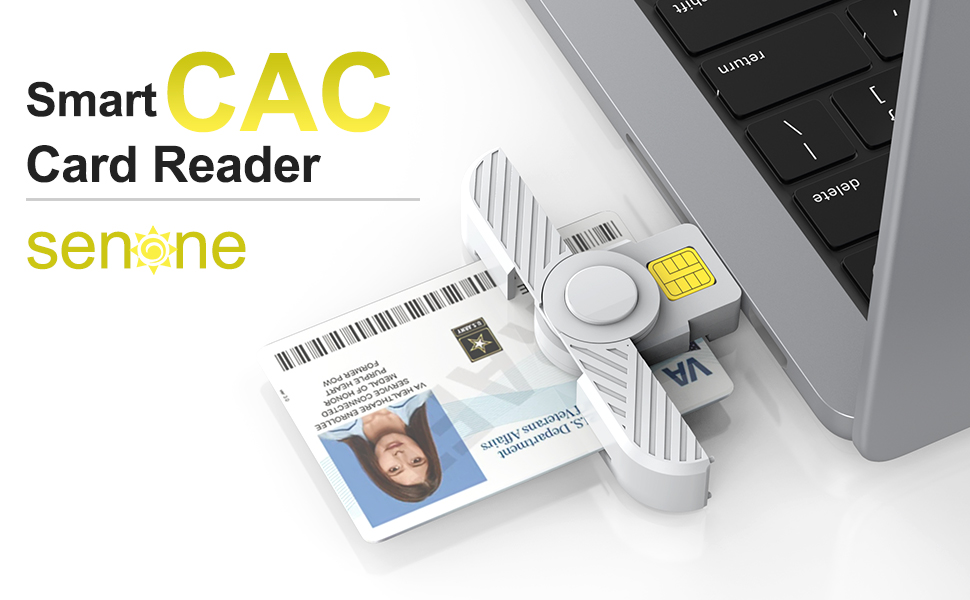CAC Reader, Rovurna DoD Military USBC Universal Access CAC Card Reader, Smart Card Reader
