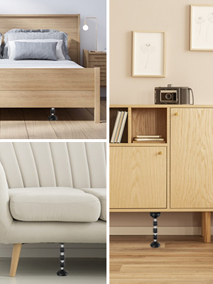 Adjustable Threaded Headboard Stoppers Fixer