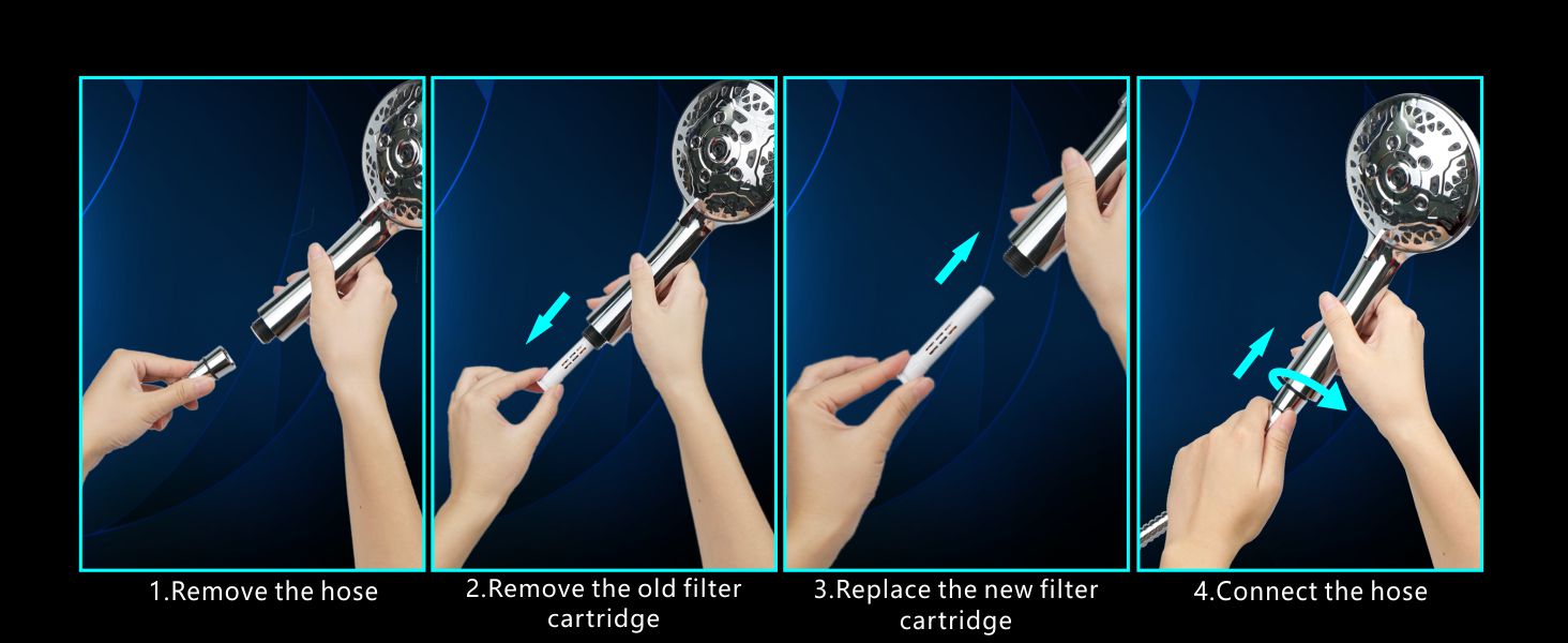 Voolan High Pressure Rain Shower Head with Handheld Combo, 10'' Square Shower Head with 13