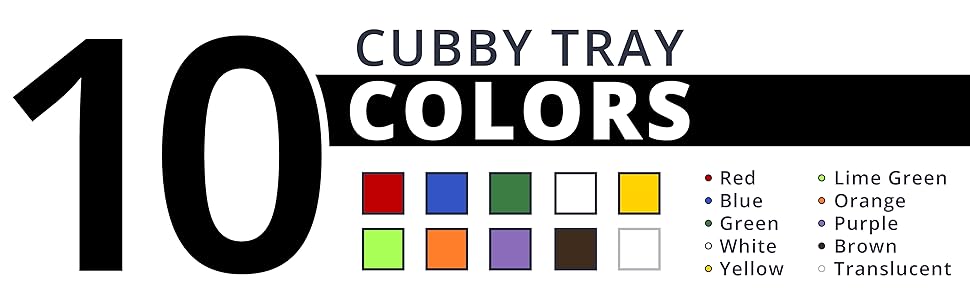 Cubby Tray Colors