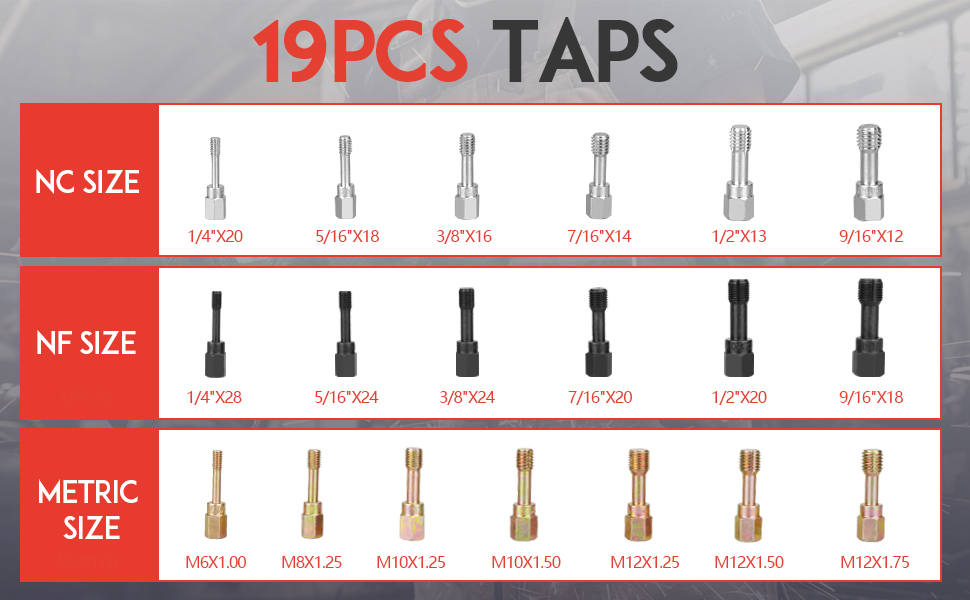 YESHMA 42PCS Universal Thread Chaser Set,Thread Restorer