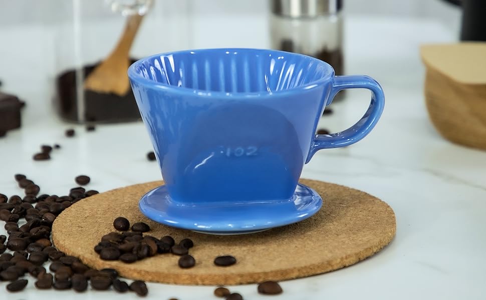 LHUKSGF Pour Over Ceramic Coffee Dripper Ceramic Coffee