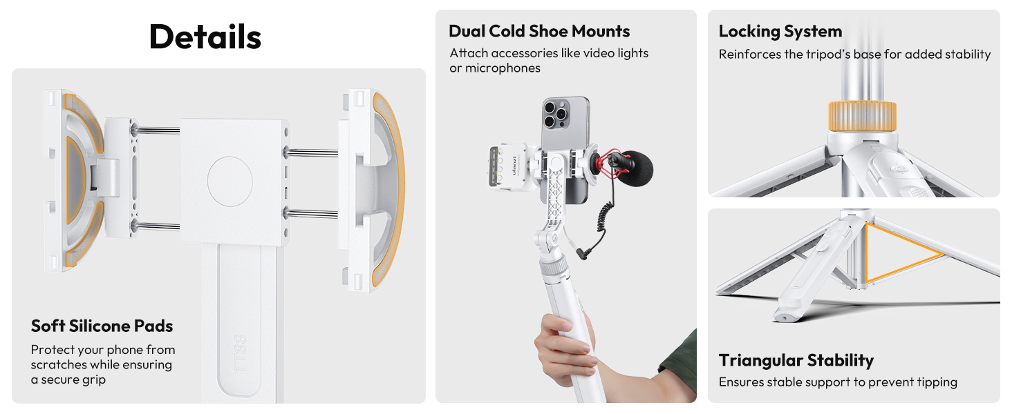 TT88 tripod expands itself in the usage of other smart devices other than phone.