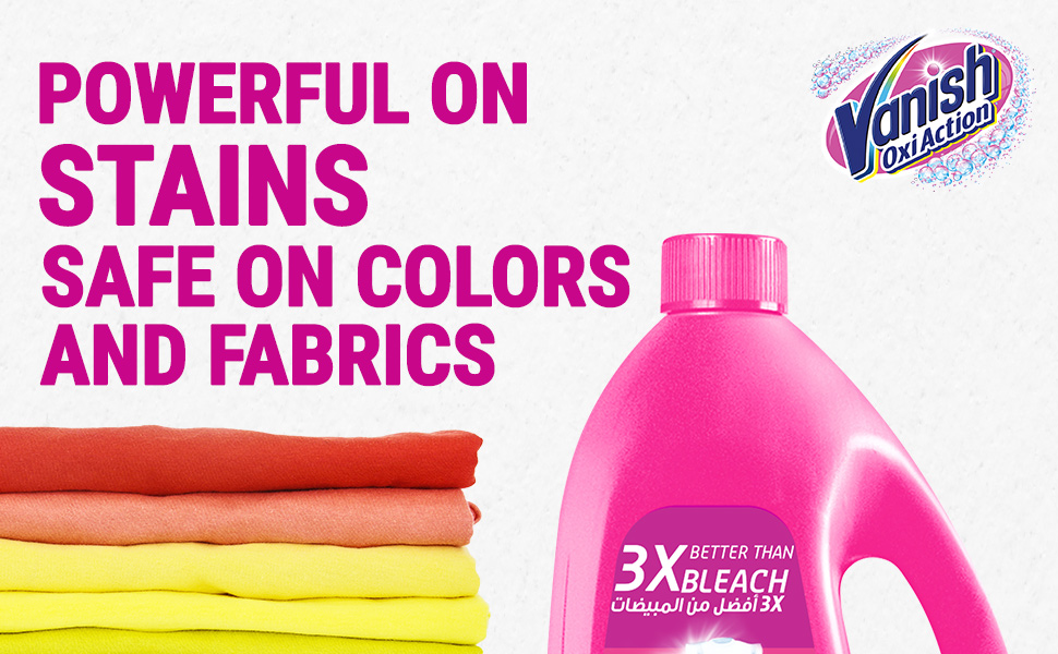 Vanish Laundry Stain Remover Liquid for White Colored Clothes, Can be