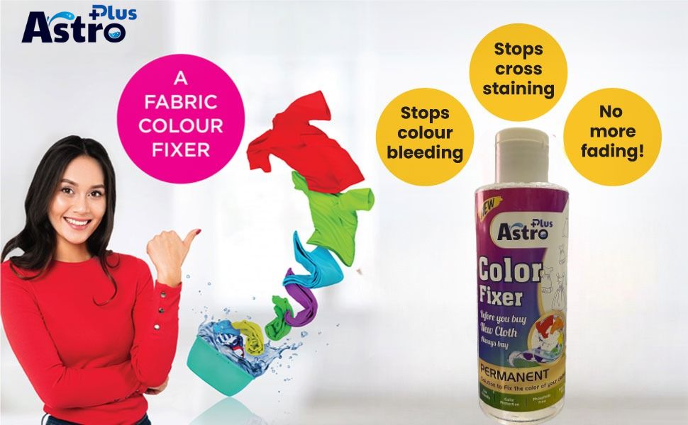 ASTRO PLUS + Fabric Color Fixer, Fabric Color Care Liquid, Dye Fixative Agent, Color Guard, Anti