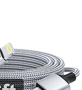 16 FT Extra Long i-Phone Charger Cord 60W USB C and Lightnin Cable 2 in 1, Braided USB C Cable 15...