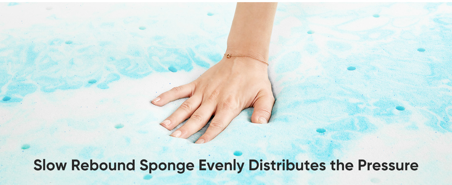 2 Inch Mattress Topper King Size, Gel Memory Foam Mattress