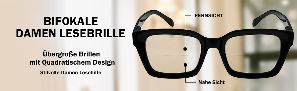 Eyekepper Large Frame Bifokale Lesebrille Frauen Oversize Bifokale Leser