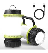 LE USB Rechargeable Camping Lantern 2600mAh Power Bank, CREE LED Super Bright Flashlight 500lm, D...
