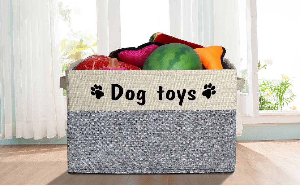 PET ARTIST Foldable Dog Toy Bin for Dog Toys Accessories