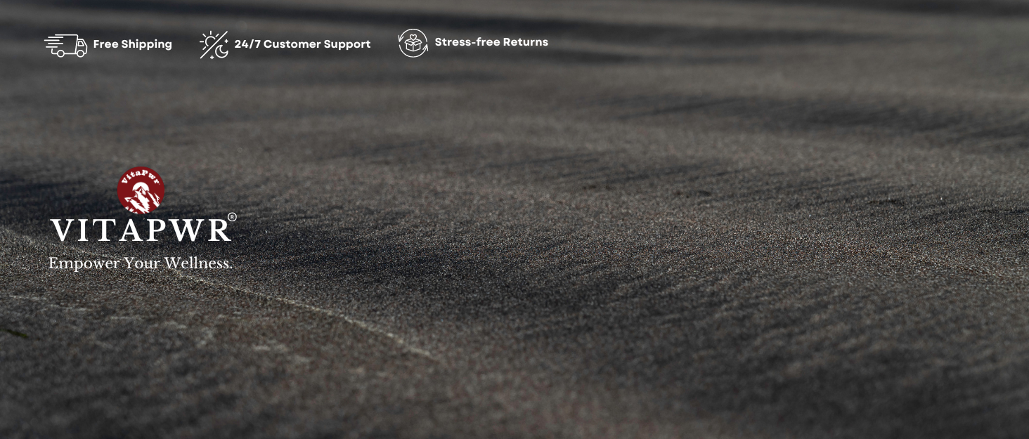 A Brand hero image displaying vitapwr's logo which is the company of shilajit