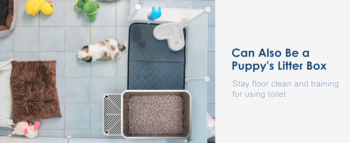 19.65''x13.75''x6'' Stainless Steel Litter Box, Open Top