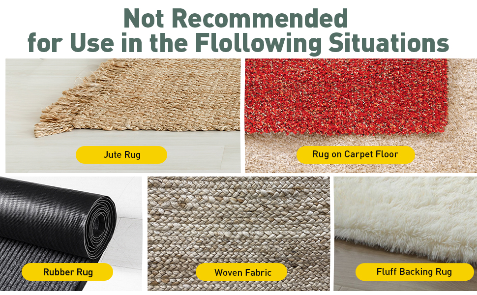 ESTHELLO Rug Pad Gripper, Washable Non Slip Grippers for