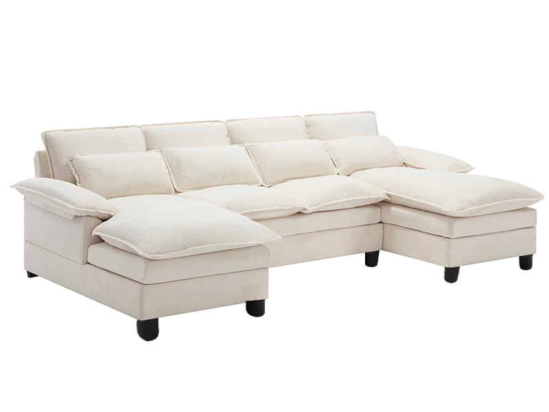 U Shape Sectional Comfy Cloud Couch for Living Room, 111