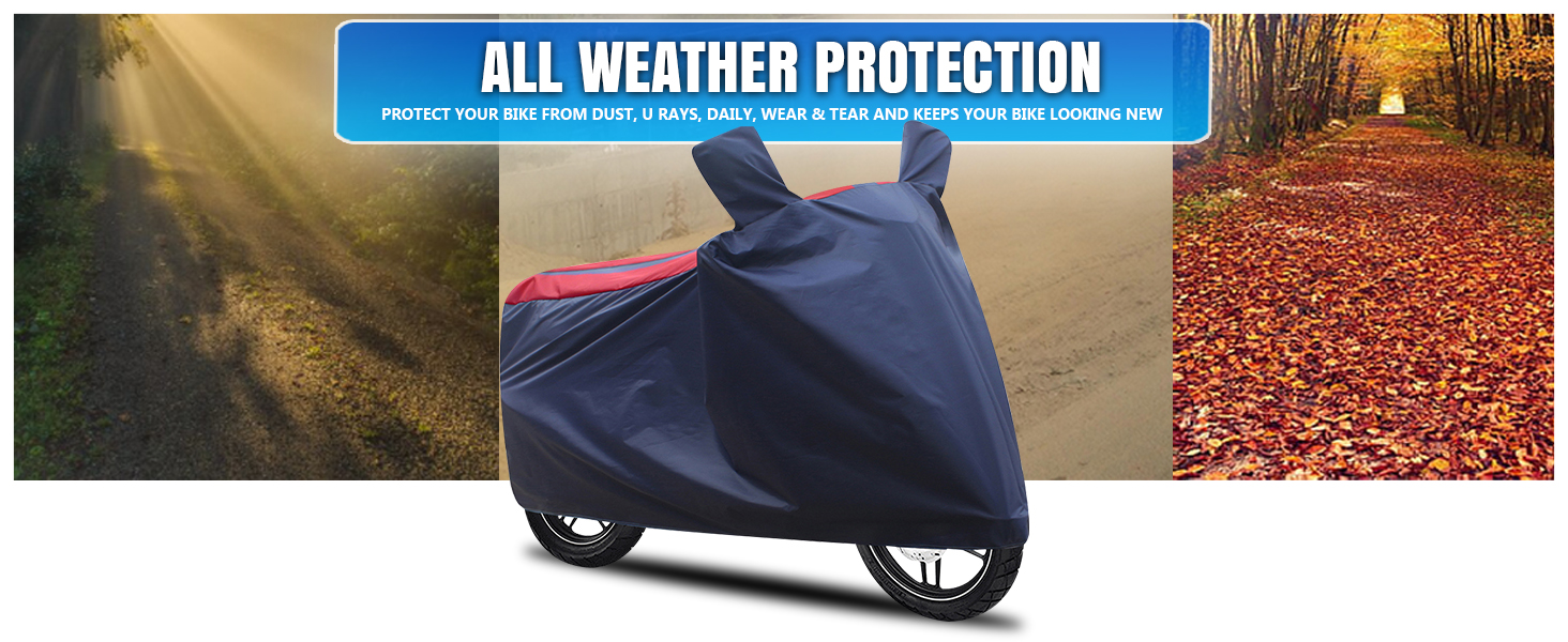 red & blue bike cover