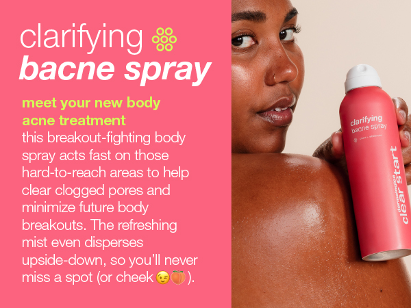 dermalogica clear start clarifying bacne spray back body acne treatment toner spray