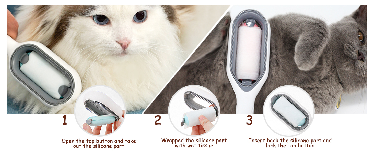 FuninCrea 4 in 1 Universal Pet Knots Remover, Pet Hair Brush for Dogs