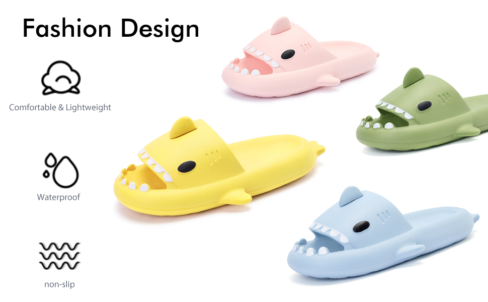 aeqe Shark Cloud Slides Slippers Adult Unisex Women & Men