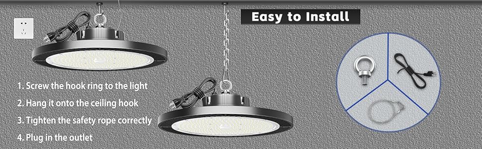 UFO high bay light easy install
