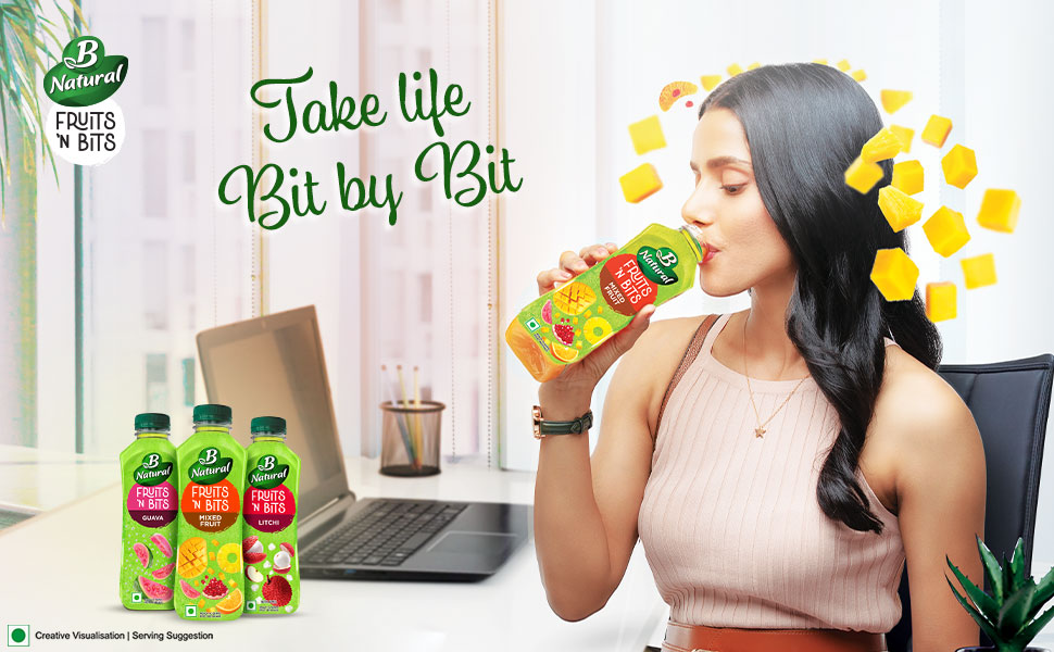 B Natural Fruits N Bits Mixed Fruit, Infused with Real Fruit Bits