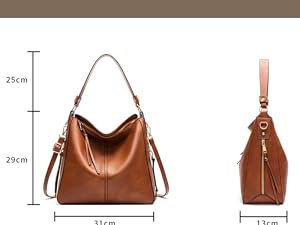 Hobo Bags for Women Handbags Leather Shoulder Bag and Purses Top-Handle Satchel Bags