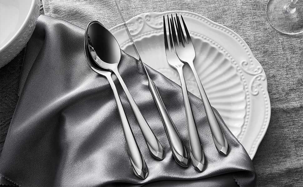 KEAWELL Elena Silverware Set, Service for 4, 18/10