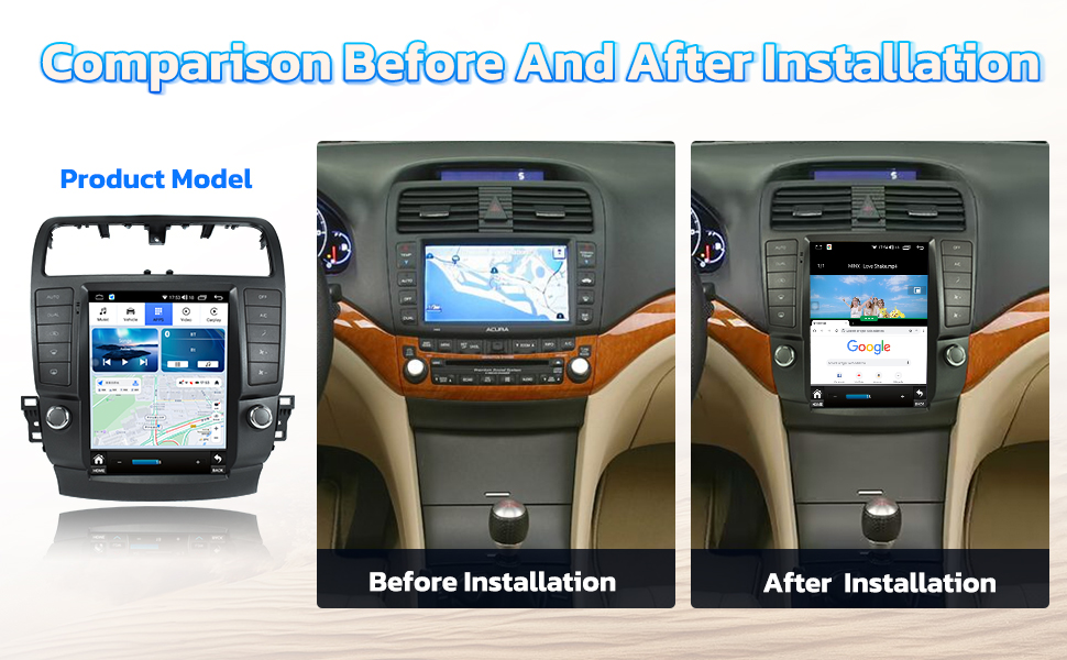 aoonav 10 Inch Android 12 Car Radio for Acura TSX 20042008