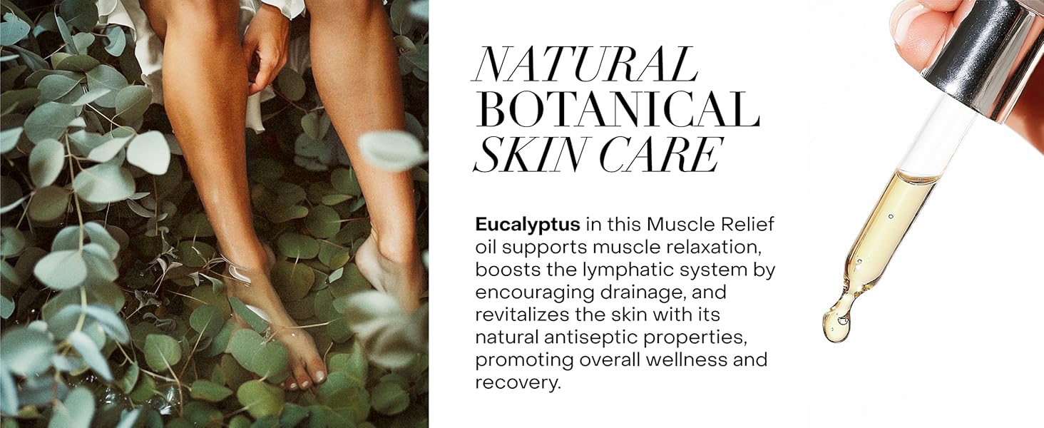 GEMELLE Lymphatic Muscle Relief Massage Oil for muscle soreness and self-care