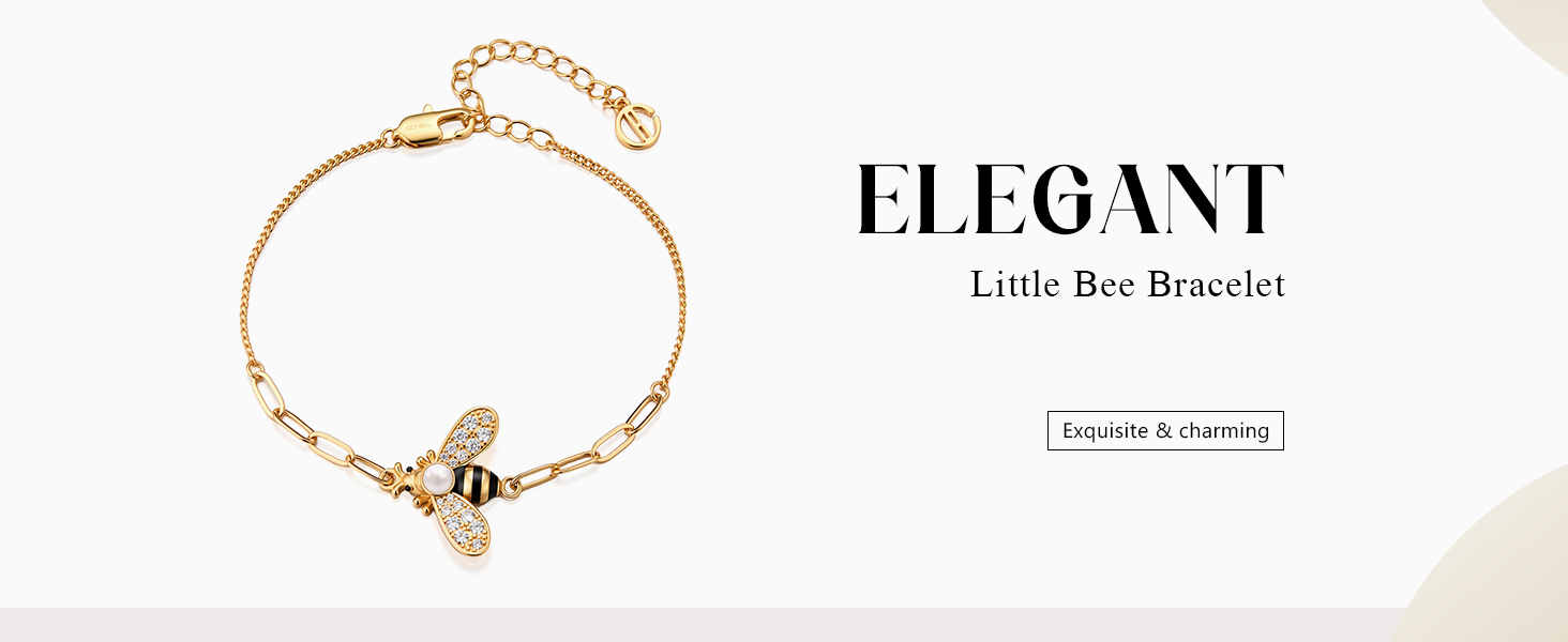 Bumble Bee 18K Gold Plated Bracelets