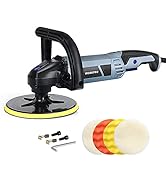 WORKPRO Car Polisher, 7-inch Buffer Waxer with 4 Buffing and Polishing Pads, 6 Variable Speed 100...