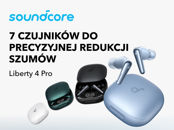 soundcore Liberty 4 Pro パープル Słuchawki Soundcore Liberty 4 Pro Niebieskie - Opinie i ceny