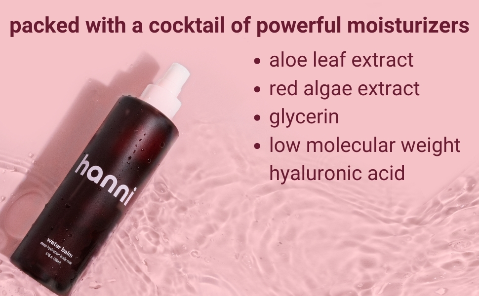 lleno de un coctail de poderosos humectantes