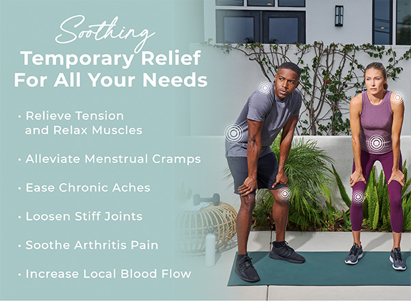 soothing relief tension relax muscles back pain cramps chronic aches soothe stiff joints arthritis
