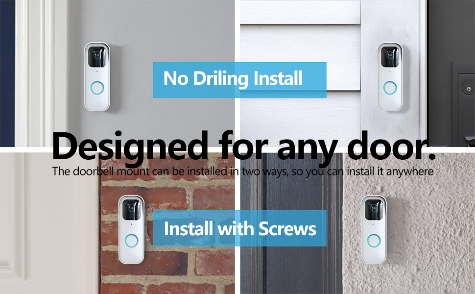 Blink Doorbell Mount for Blink Video Doorbell, NoDrilling Blink Mount