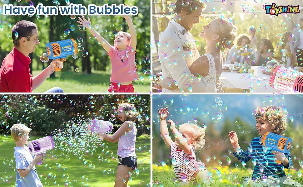 Toyshine Big Powerful Machine Bubble Bazooka Gun Toys for for Kids Adults