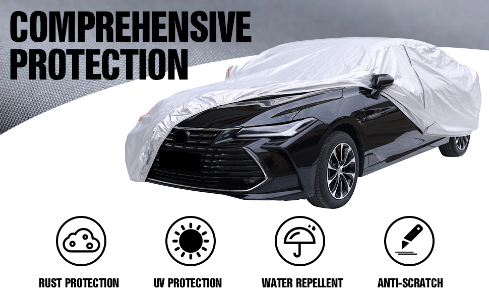 AMBARI Car Cover Waterproof All Weather Outdoor Car Cover