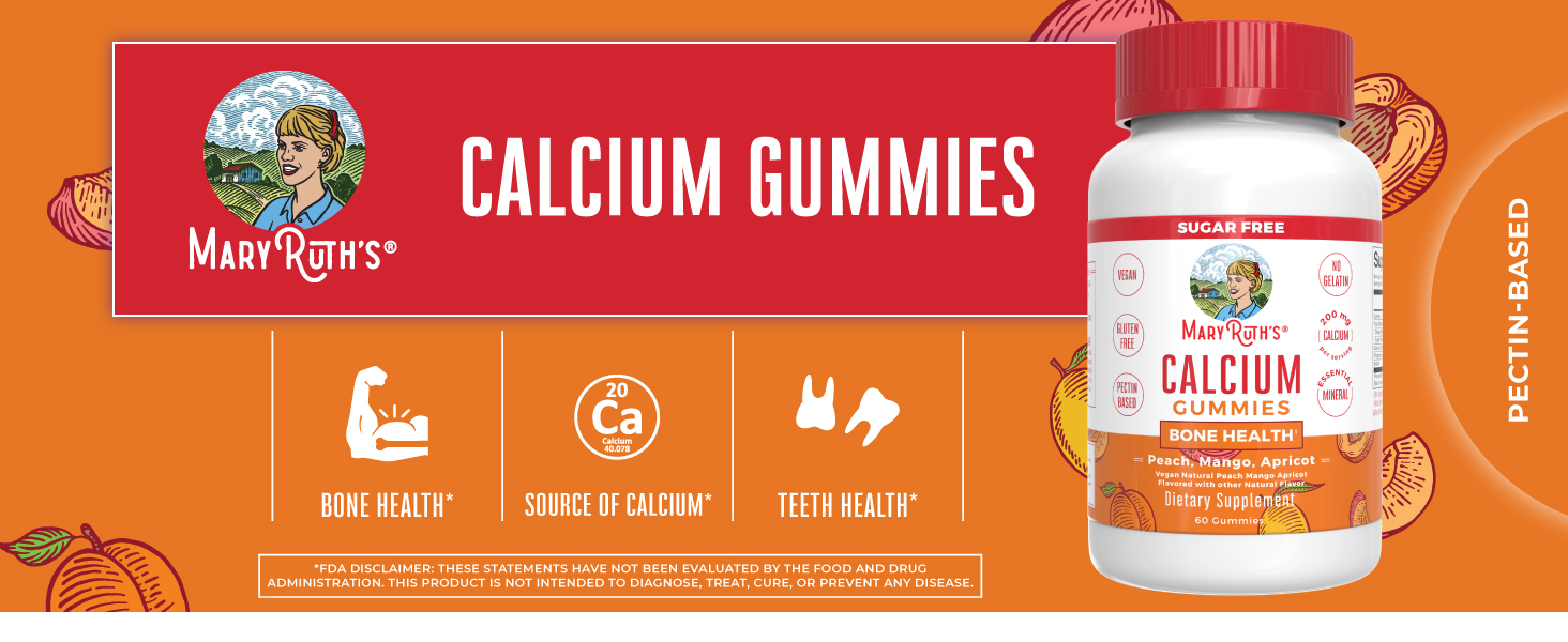 MaryRuth Organics Calcium Supplement Sugar Free Calcium