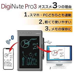 DigiNote Pro3 LCDグラフィックタブレット本体 Amazon | DigiNote Pro3 電子メモパッド 手書き ペンタブ スマホ