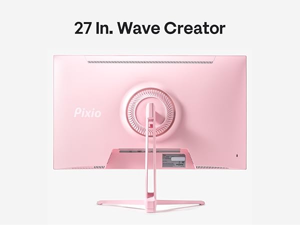 Pixio PX275 Wave Pastel Pink モニター 27インチ PX275WAVEK / パステルピンク | 27インチ 100Hz WQHD FastIPS